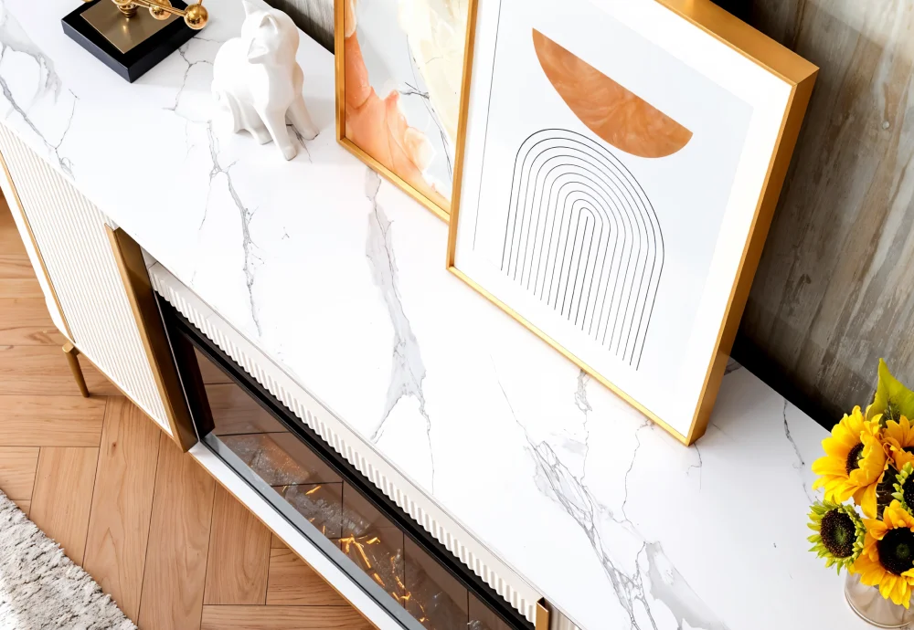 electric fireplace console
